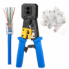 Rj45 pass through crimping tool