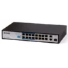 D-Link DES-F1016P-E 16-port Fast Ethernet Unmanaged Long Range 250m PoE+ Surveillance Switch with 16 PoE ports
