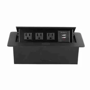 Nexa Black Pop-up Multifunction Socket with Cable Socket