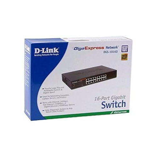 D-Link DGS-1016D/B 16-port 10/100/1000Base-T Unmanaged Switch