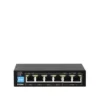 D-Link DGS-F1006P-E PoE Switch The D-Link DGS-F1006P-E PoE Switch is a compact, unmanaged solution for powering and connecting devices in small networks. Featuring 6 Gigabit Ethernet ports with 4 PoE+ ports and 2 uplink ports, it delivers reliable 1000Mbps connectivity up to 250m. Available at Novatech Technologies, this switch supports plug-and-play setup for surveillance, offices, and home networks. Why Choose D-Link DGS-F1006P-E PoE Switch? Efficient PoE+ Power Delivery The D-Link DGS-F1006P-E PoE Switch provides 4 PoE+ ports compliant with IEEE 802.3af/at, delivering up to 30W per port with a total budget of 60W. Its 2 uplink ports ensure high-speed backbone connections, while all ports support Gigabit speeds. The fanless design ensures silent operation, and surge protection safeguards against power spikes. PoE+ Support: Powers devices up to 30W per port. Gigabit Performance: 1000Mbps for fast data transfer. Extended Range: Up to 250m transmission distance. A limitation is the 60W total PoE budget, which may restrict powering multiple high-consumption devices simultaneously. Versatile Use Cases for D-Link DGS-F1006P-E PoE Switch Surveillance System Connectivity The DGS-F1006P-E PoE Switch is ideal for small surveillance setups, powering up to 4 IP cameras via PoE+ ports while the uplink ports connect to an NVR. It supports extended 250m cable runs for flexible camera placement. Integrate it with HP’s Series 5 monitors for video monitoring in security rooms. Small Office Networking In small offices, the switch connects and powers VoIP phones or wireless access points with PoE+, ensuring stable Gigabit connectivity. The compact desktop design fits limited spaces, and the 2 uplink ports link to routers or other switches. Pair it with Ubiquiti’s UniFi solutions for expanded wireless coverage in professional environments. Home Network Expansion For home users, the DGS-F1006P-E expands wired connections for smart devices or home automation, powering PoE-compatible gadgets like IP cameras. Its plug-and-play setup simplifies installation, though the PoE budget limits simultaneous high-power use. Combine with HP’s networking equipment for a robust home setup. Compatibility with Network Devices The DGS-F1006P-E supports IEEE 802.3, 802.3u, 802.3ab, 802.3x, and 802.3az standards, ensuring compatibility with Gigabit devices like PCs, cameras, and access points. It uses Cat5e/Cat6 cables and auto-negotiates speeds. The PoE+ ports work with 802.3af/at devices, but verify power requirements to stay within the 60W budget. Technical Specifications of D-Link DGS-F1006P-E PoE Switch Hardware Overview Ports: 6 x 10/100/1000 Mbps RJ45 (4 PoE+, 2 Uplink) Standards: IEEE 802.3, 802.3u, 802.3ab, 802.3x, 802.3az, 802.3af/at Switching Fabric: 12 Gbps MAC Address Table: 4K entries Forwarding Rate: 8.9 Mpps PoE Budget: 60W total PoE Standard: IEEE 802.3af/at (up to 30W per port) Transmission Distance: Up to 250m LED Indicators: Power, Link/Activity, PoE per port Power Input: 100-240V AC, 50/60 Hz Max Power Consumption: 65W Dimensions: 6.22 x 3.94 x 1.10 inches (158 x 100 x 28 mm) Weight: 0.95 lbs (0.43 kg) Operating Temperature: 0°C to 40°C (32°F to 104°F) Operating Humidity: 10% to 90% non-condensing Certifications: FCC, CE, RoHS Package Contents DGS-F1006P-E PoE Switch Power Adapter Quick Installation Guide The desktop design allows flexible placement, but ensure adequate ventilation for PoE operation. Benefits of D-Link DGS-F1006P-E PoE Switch Simplified PoE Deployment The switch’s unmanaged design enables plug-and-play PoE delivery, with auto-MDI/MDIX for easy cabling. IEEE 802.3x flow control minimizes packet loss, and 802.3az EEE reduces power usage. The 250m range supports longer cable runs without signal degradation. Easy PoE Setup: Powers devices without injectors. Flow Control: Ensures stable data transfer. Extended Reach: 250m for flexible installations. A drawback is the limited PoE budget, potentially requiring prioritization of powered devices. Compact and Energy-Efficient The fanless operation ensures silence, and the metal housing provides durability. Surge protection on PoE ports safeguards equipment, while the compact size fits small spaces. However, full PoE utilization may increase heat, needing proper airflow. Trust and Support from Novatech Technologies Purchasing the D-Link DGS-F1006P-E PoE Switch from Novatech Technologies ensures a quality product with a limited lifetime warranty against defects. Novatech Technologies offers expert support for setup and troubleshooting, providing reliable PoE networking for customers in Kenya. Key Benefits/Features 6 Gigabit Ethernet ports (4 PoE+, 2 Uplink) Up to 30W PoE+ per port, 60W total budget 250m transmission distance Fanless, silent operation IEEE 802.3az Energy Efficient Ethernet Meta Description D-Link DGS-F1006P-E PoE Switch features 6 Gigabit ports with 4 PoE+ for reliable networks. Shop at Novatech Technologies for easy connectivity. (147 characters) Focus Keyphrase D-Link DGS-F1006P-E PoE Switch