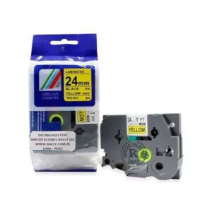 Brother TZ2-651 24mm x 8m Black on Yellow Label Tape