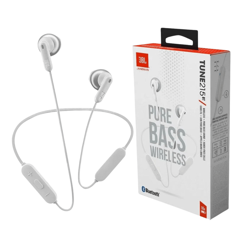 JBL Tune 215 Bluetooth Earphones -White -JBLT215BTWHT