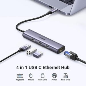 UGREEN CM475 USB 3.0-to 3*USB HUB + Gigabit Converter-20915
