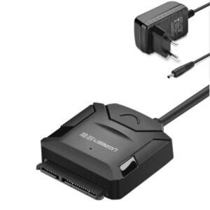 UGREEN CR108 USB 3.0 A To 3.5''/2.5" SATA Adapter Cable with DC 12V 2A Power Adapter