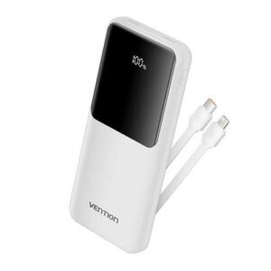 Vention 10,000mAh Power Bank-WHITE-VEN FHKW0