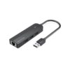 Vention 3 PORTS USB 2.0 HUB 0.15M with LAN Black-VEN CHPBB