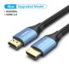 Vention HDMI Male to Male 4K HD Cable Aluminum Alloy Type 3M Blue-VEN ALHSI