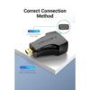 Vention Micro HDMI Male to HDMI Female Adapter Black- VEN AITB0