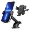 Vention One Touch Clamping Car Phone Mount With Suction Cup Black Square Type-VEN KCVB0