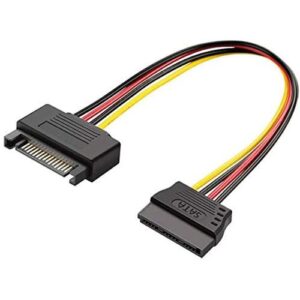 Vention SATA 15P Power Extension Cable 0.3M Black- VEN KDABY