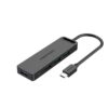 Vention Type-C to 4-Port USB 3.0 Hub with Power Supply Black 0.15M ABS Type- VEN TGKBB