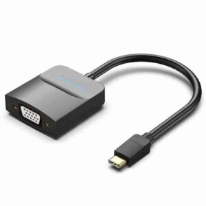 Vention Type-C to VGA Adapter 0.15M Black ABS Type