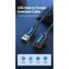 Vention USB 2.0 A Male to A Female Extension Cable 1.5M Black PVC Type- VEN CBIBG