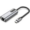 Vention USB-C TO GIGABYTE ETHERNET Adapter 0.15M Gray Aluminum Alloy Type