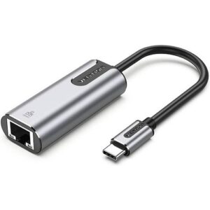 Vention USB-C TO GIGABYTE ETHERNET Adapter 0.15M Gray Aluminum Alloy Type