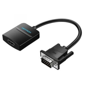 Vention VGA to HDMI Converter with Female Micro USB and Audio Port 0.15M Black-VEN ACNBB