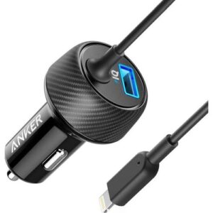 ANKER POWERDRIVE 2 ELITE WITH LIGHTNING CONNECTOR BLACK