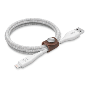 Belkin Duratek Plus Lightning to USB-A Cable with Strap 1m White