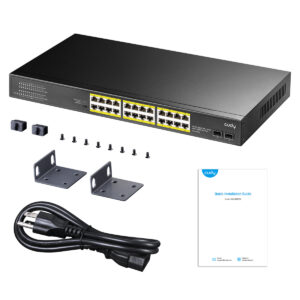 CUDY 24-PORT GIGABIT PoE(300watts) + Switch with 2 Gigabit SFP Slot