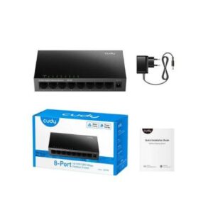 CUDY 8-PORT Gigabit metal switch 8 x 10/100/1000Mbps RJ45 ports