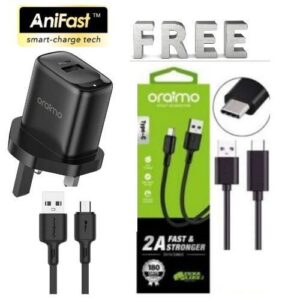 Oraimo CU-60ZR+CD-52BR Charger Kit UK 2A-black