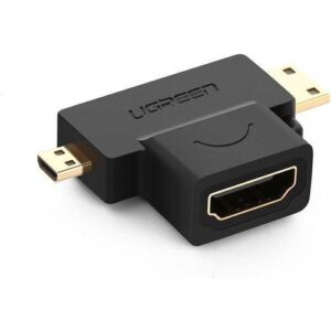 UGREEN Micro HDMI Male + Mini HDMI Male to HDMI Female Adapter - HD129
