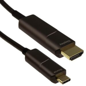 Infobit AOC-CHDMI-10 USB Type-C Male to HDMI Type-A Male Active Optical Cable 4K60 AudioVideo Only 10M