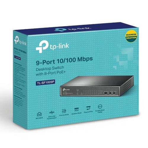TP‑Link TL‑SF1009P 9‑Port 10/100Mbps Desktop Switch with PoE - Image 3