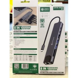 Light Wave LW-SIL-DOCK-8I1 USB-C 8 in 1 Docking Station