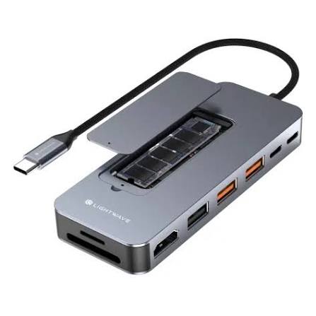 Lightwave Docking Station M2/NVME-DOCK-9I1 9-in-1 USB-C NVMe Dock
