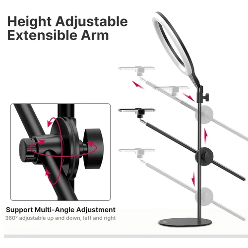 Ulanzi T1 Desktop Overhead Shooting Bracket Ring Light Set - Image 3